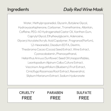 LAPCOS Red Wine Sheet Mask for Radiant Skin