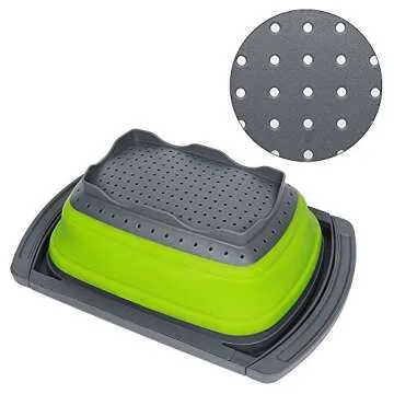Durable Qimh Collapsible Colander with Extendable Handles