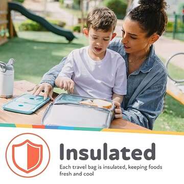 Nuby Lunchbox with Insulated Travel Bag - 3+ Years - Galactic Design