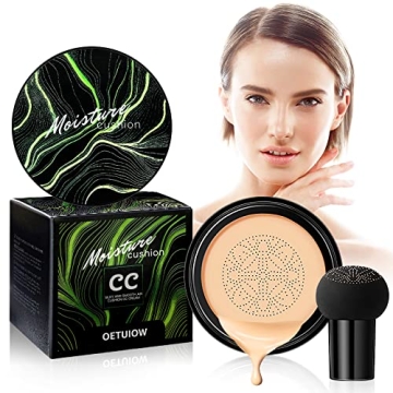 Mushroom Head Air Cushion CC Cream Strong Concealer, Moisturizing BB Cream Makeup Base Primer Even S...