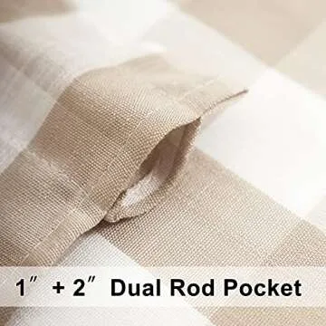 Elegant Treatmentex Buffalo Plaid Kitchen Curtains Set