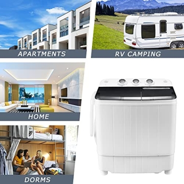 Mini Washing Machine 17.6Lbs Capacity for RVs & Apartments