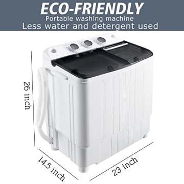 Mini Washing Machine 17.6Lbs Capacity for RVs & Apartments