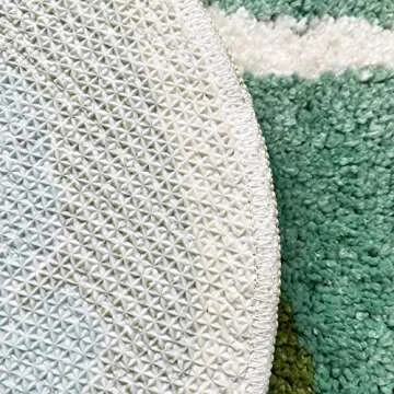 UKELER Cute Monstera Leaf Shape Bathroom Rug for Kids Non Slip Absorbent Bath Mat Washable Shaggy Kids Bedroom Decor Bathroom Door Mat Small Toilet Rug 23.6''x17.7''