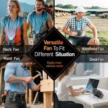 Portable Waist Fan 20000mAh 100 Speeds Clip-On Cooling Device