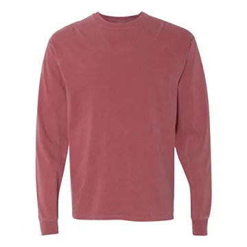 Comfort Colors Men's Adult Long Sleeve Tee, Stylish Brick Color