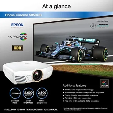 Epson Home Cinema 5050UB 4K PRO-UHD Projector with HDR