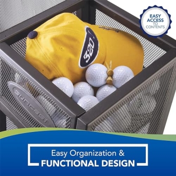 Suncast Heavy-Duty Golf Bag Organizer with Adjustable Shelves