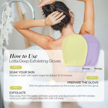 Lotta Exfoliator Gloves for Glowing Skin - 2 Pcs