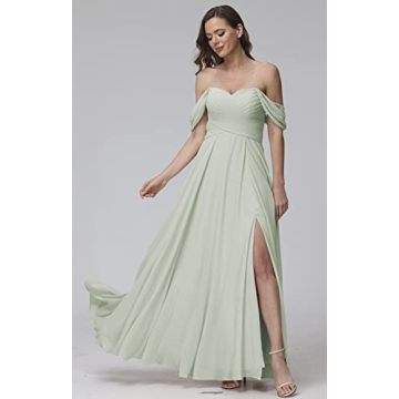 Loyeloy Off Shoulder A-Line Dress for Bridesmaids