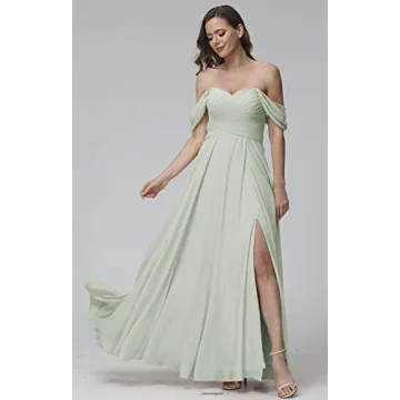 Loyeloy Off Shoulder A-Line Dress for Bridesmaids