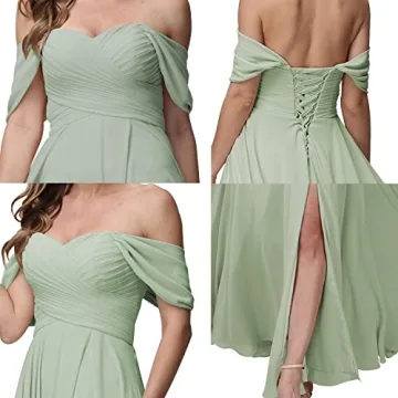 Loyeloy Off Shoulder A-Line Dress for Bridesmaids