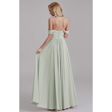 Loyeloy Off Shoulder A-Line Dress for Bridesmaids