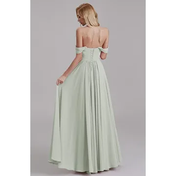 Loyeloy Off Shoulder A-Line Dress for Bridesmaids