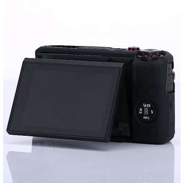 G7X Mark II Case G7X Mark III Case G7X Camera Silicone Case Ultra-Thin Lightweight Rubber Soft Silicone Case Bag Cover for Canon PowerShot G7X G7X Mark II G7X Mark III + Microfiber Cloth (Black)