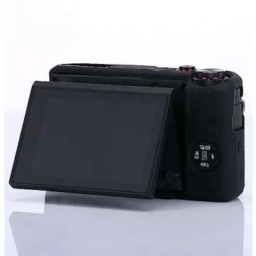 G7X Mark II Case G7X Mark III Case G7X Camera Silicone Case Ultra-Thin Lightweight Rubber Soft Silicone Case Bag Cover for Canon PowerShot G7X G7X Mark II G7X Mark III + Microfiber Cloth (Black)