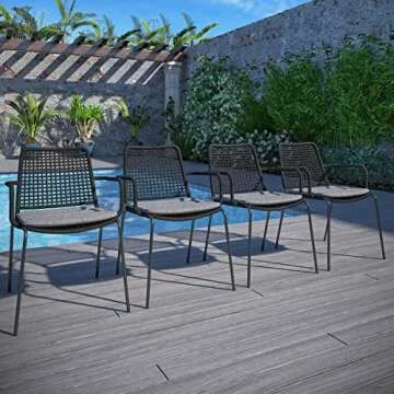 Amazonia Arezzo 7-Piece Lazy Susan Dining Set for Outdoors