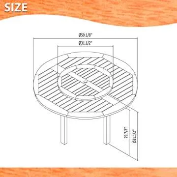 Amazonia Arezzo 7-Piece Lazy Susan Dining Set for Outdoors