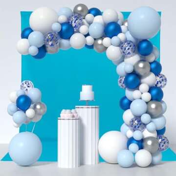 Sugargirl 8FTX10FT Blue Screen Backdrop Background for Photography, Polyester Photo Backdrop for Photoshoot, Party, Video and Television (1 Panel)