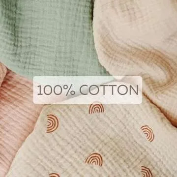 MairMore Muslin Nursing Covers for Breastfeeding, Privacy Breast Feeding Cover with Arch Neckline fo...