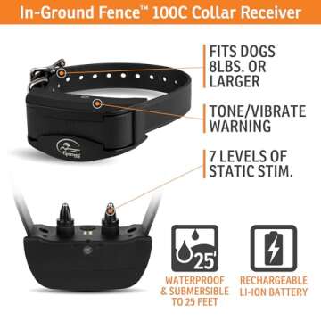 SportDOG Rechargeable In-Ground Fence Systems, Electric Fence for Dogs, Waterproof and Submersible to 25 Ft, from The Parent Company of Invisible Fence Brand
