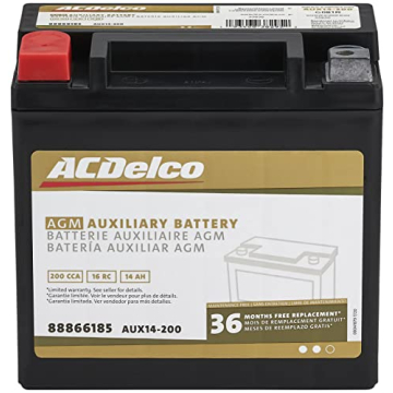 ACDelco Gold AUX14-200 (88866185) 36 Month Warranty Auxiliary AGM 200 CCA Battery
