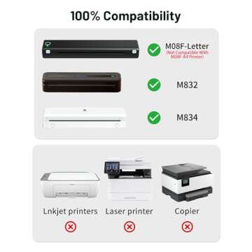 Phomemo US Letter Thermal Printer Paper, 200 Sheets for Ultimate Compatibility