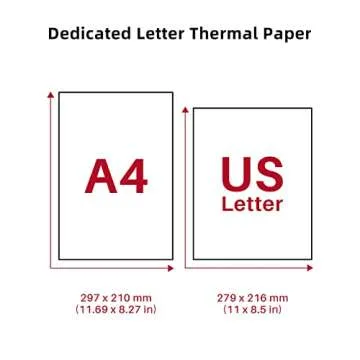Phomemo US Letter Thermal Paper for Portable Printers