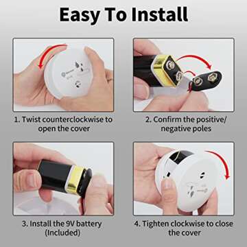 Geevon 6 Pack Water Leak Detectors, 100dB Water Sensor Alarms Flood Detector for Basements, Bathrooms, Laundry Rooms, Kitchens, Garages, and Attics, Water Alarms Battery-Operated (Battery Included)