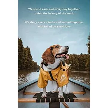 Petridge Dog Four-Legged Rain Jacket Raincoat Waterproof Windproof Coat for Medium Large Dogs Adjustable Waterproof Dog Rain Coat Reflective Rim(Back Length 60CM Yellow)