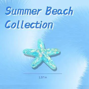 Minrae Beach Themed Shoe Charms for Girls and Women