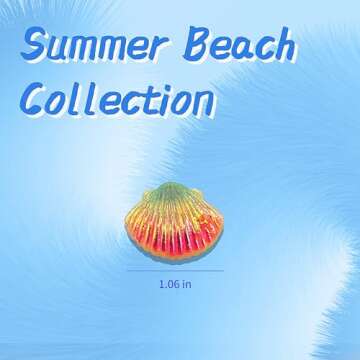 Minrae Beach Themed Shoe Charms for Girls and Women