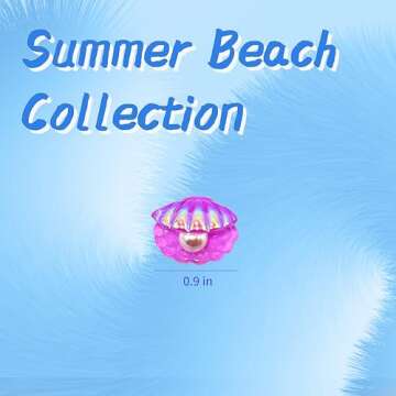 Minrae Beach Themed Shoe Charms for Girls and Women