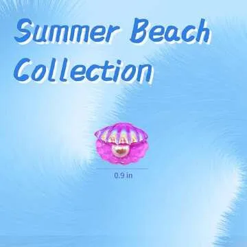 Minrae Beach Themed Shoe Charms for Girls and Women
