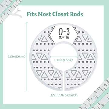 Baby Nest Closet Dividers - 7 Sizes for Baby Clothes