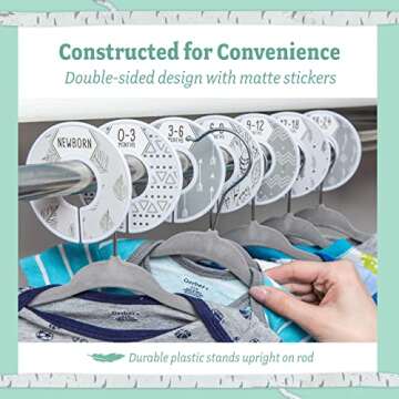 Baby Nest Closet Dividers - 7 Sizes for Baby Clothes