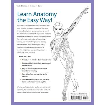 The Dance Anatomy Coloring Book: A Visual Guide to Form, Function, and Movement (Anatomy Coloring Books)
