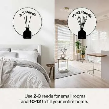 Apotheke Luxury Scented Oil Reed Diffuser for Home (Santal Rock Rose) - Home Fragrance Diffuser Set with Sticks