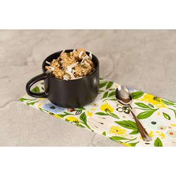 10 Strawberry Street Wazee Matte 4.75"/22 oz Oversized Mug, Set of 6, Black