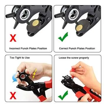 Ergonomic Leather Hole Punch for DIY and Crafting