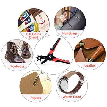 Ergonomic Leather Hole Punch for DIY and Crafting