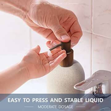 Asashizen 250ml Japanese Style Resin Soap Dispenser Bathroom, Easy to Fill Washing Up for Kitchen Si...