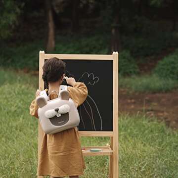 Zoy zoii Kids Backpack, Cute Bunny Preschool Bag, Nice Mini Gift for Toddler Girls Boys Ages 3-6.