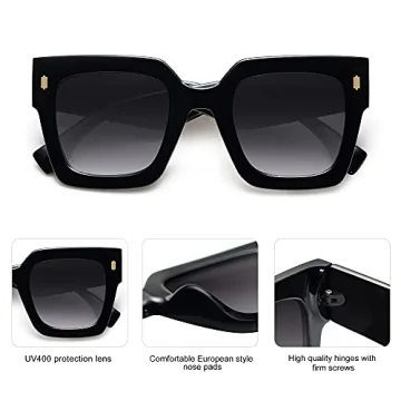 SOJOS Retro Oversized Square Sunglasses for Women