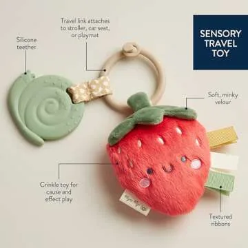 Itzy Ritzy Infant Toy – Adorable Strawberry Teether