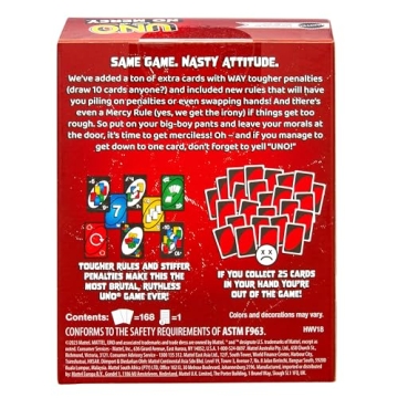 UNO Show 'em No Mercy Card Game for Family Fun