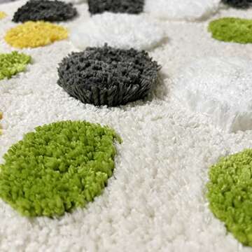 UKELER 3D Moss Bath Rug Decor for Bathroom Soft Shaggy Non Slip Bath Rugs Shower Bathtub Mat Decorative Floor Mats for Home 31.5''x19.7''