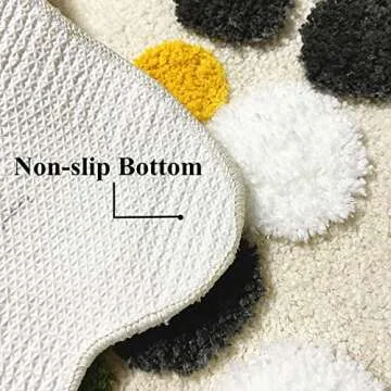 UKELER 3D Moss Bath Rug Decor for Bathroom Soft Shaggy Non Slip Bath Rugs Shower Bathtub Mat Decorative Floor Mats for Home 31.5''x19.7''