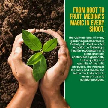 Medina Liquid Soil Activator - Liquid Fertilizer for Indoor & Outdoor Plants - Promotes Root Growth, Balances Soil Compaction - Ideal Plant Food for Houseplants - Covers up to 1000 Sq. Ft. - 1 Quart