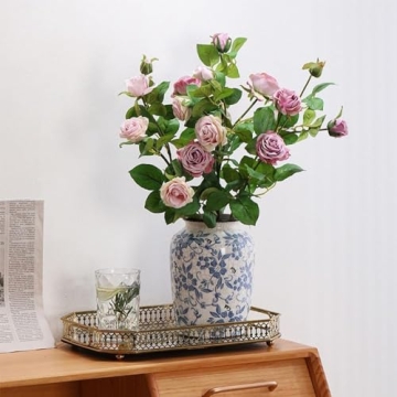 Stunning ANNISOKA Blue & White Porcelain Flower Vase